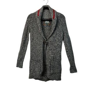 Roots Shawl Collar Toggle Sweater Small Cabincore Heritage Knit Cozy Layers